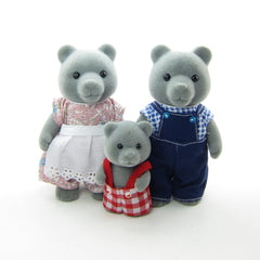 Evergreen Grey Bear Family mother, father, little brother