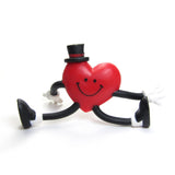 Red Valentine's Day heart with top hat