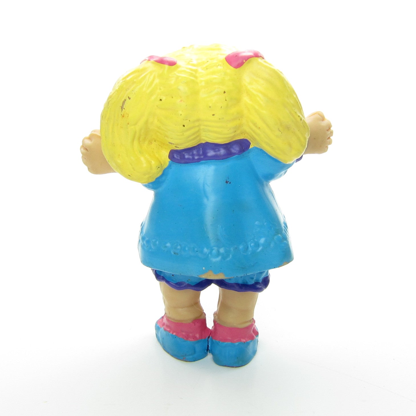 cabbage patch doll blue dress CPW1361-Blue & Green Floral Eyelet Dress Cabbage Patch Kids