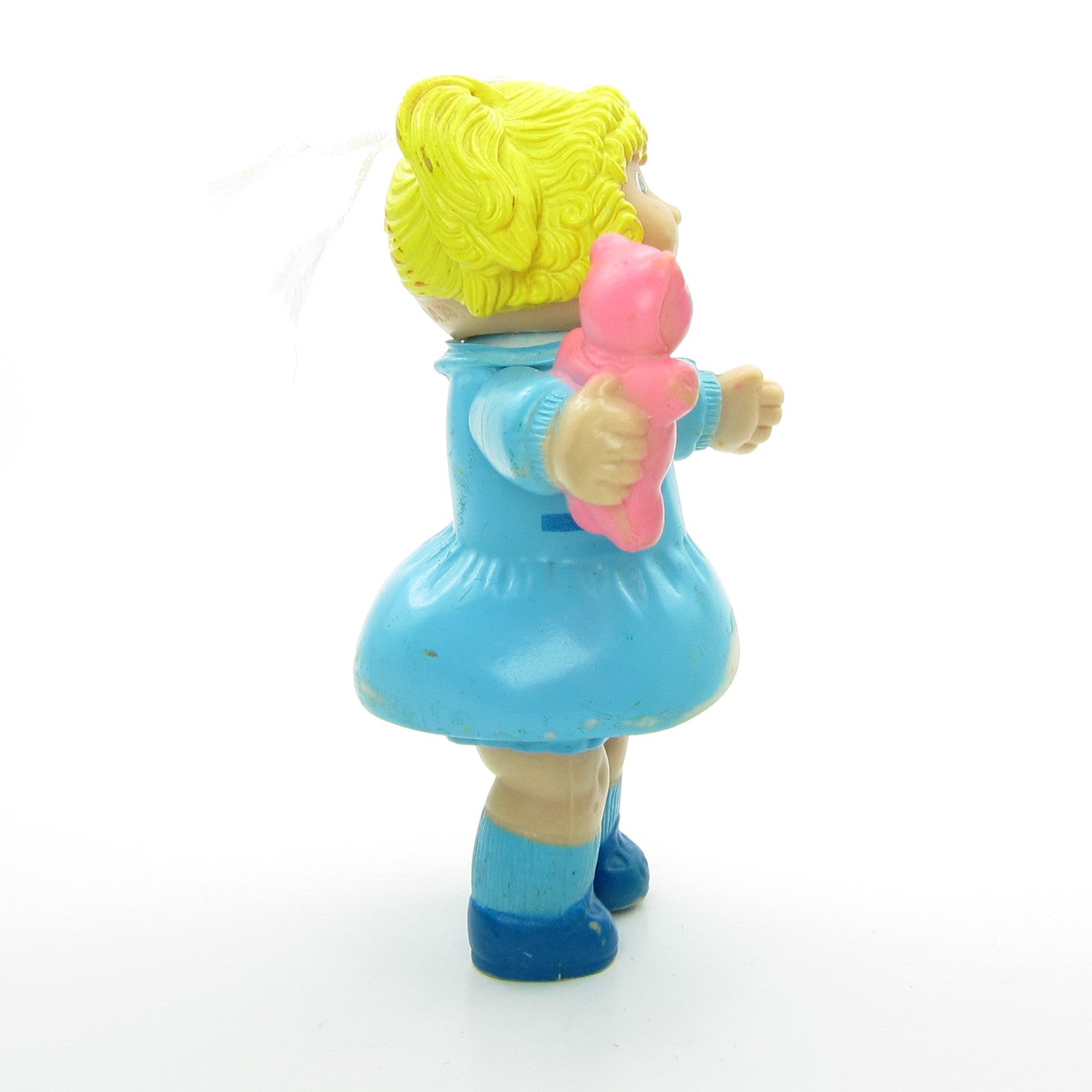 cabbage patch doll blue dress Girl with Blonde Pigtails & Vintage Kids Pose Blossoming | Black Plunge-Neck See Clothing options here open_back_bra Color:Lavender Blue