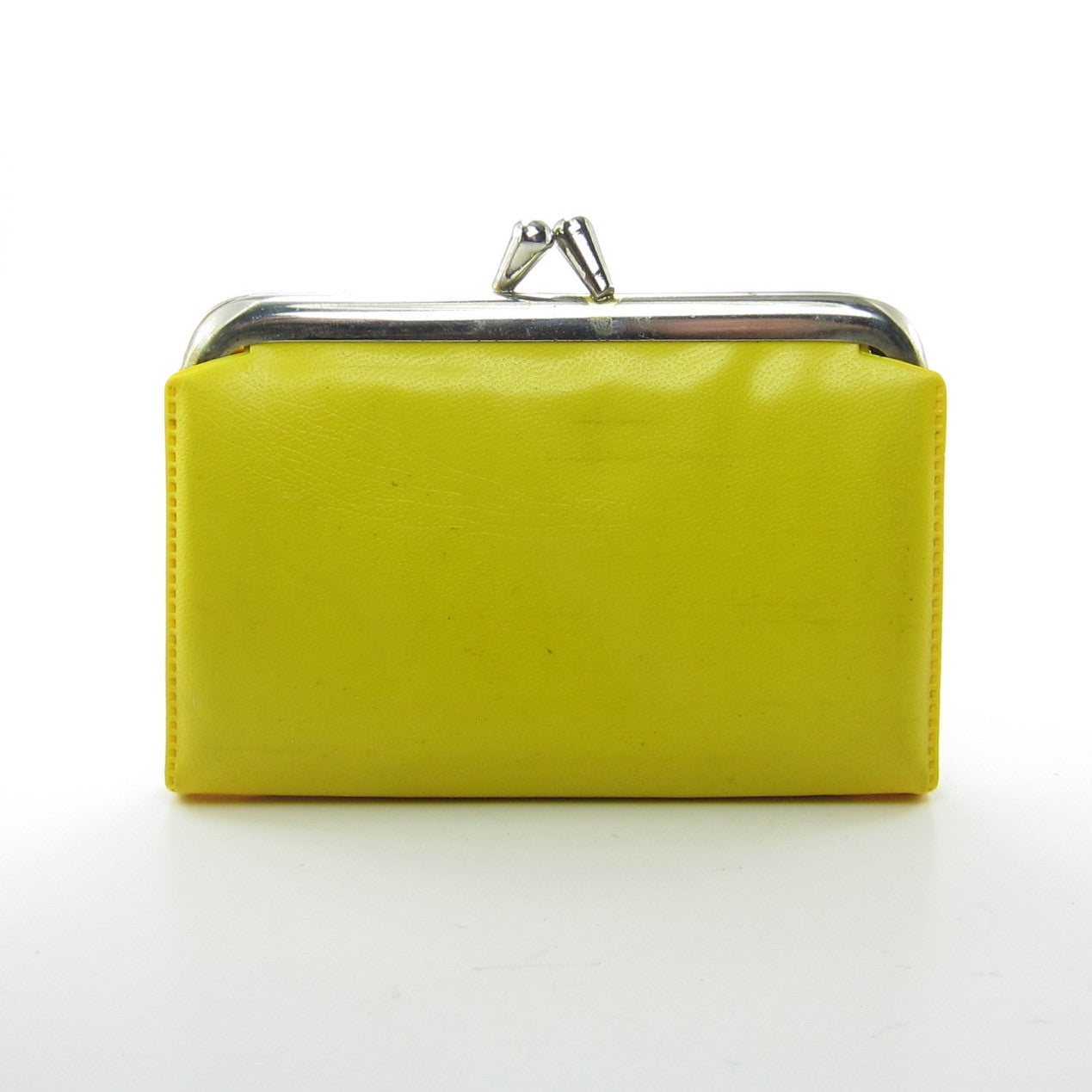 Charmkins Vintage Yellow Vinyl Kisslock Coin Purse with Brown Eyed Sus