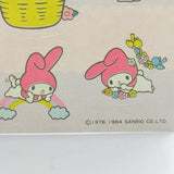 Vintage 1984 Sanrio My Melody unused sticker sheet with spring flowers