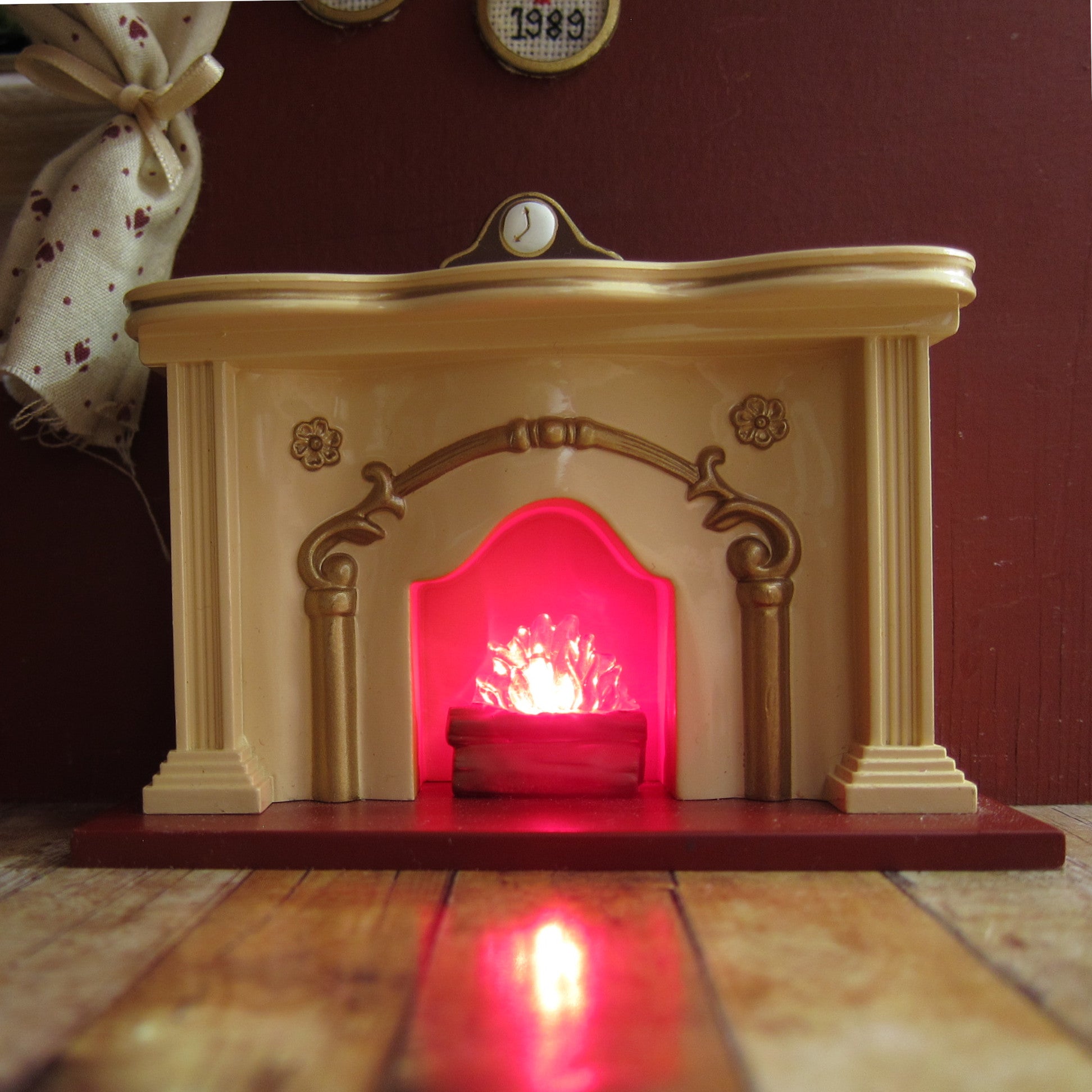 Hallmark Tabletop Display The Bearingers Flickering Light Fireplace Lighted Tabletop Display by ...