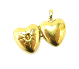 Vintage Avon goldtone heart locket pendant with solid fragrance