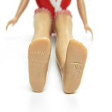 Straight Leg Skipper Doll Vintage 1960s Barbie #950 in Red & White Swimsuit