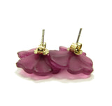 Vintage Avon frosted floral pansy flower convertible earrings