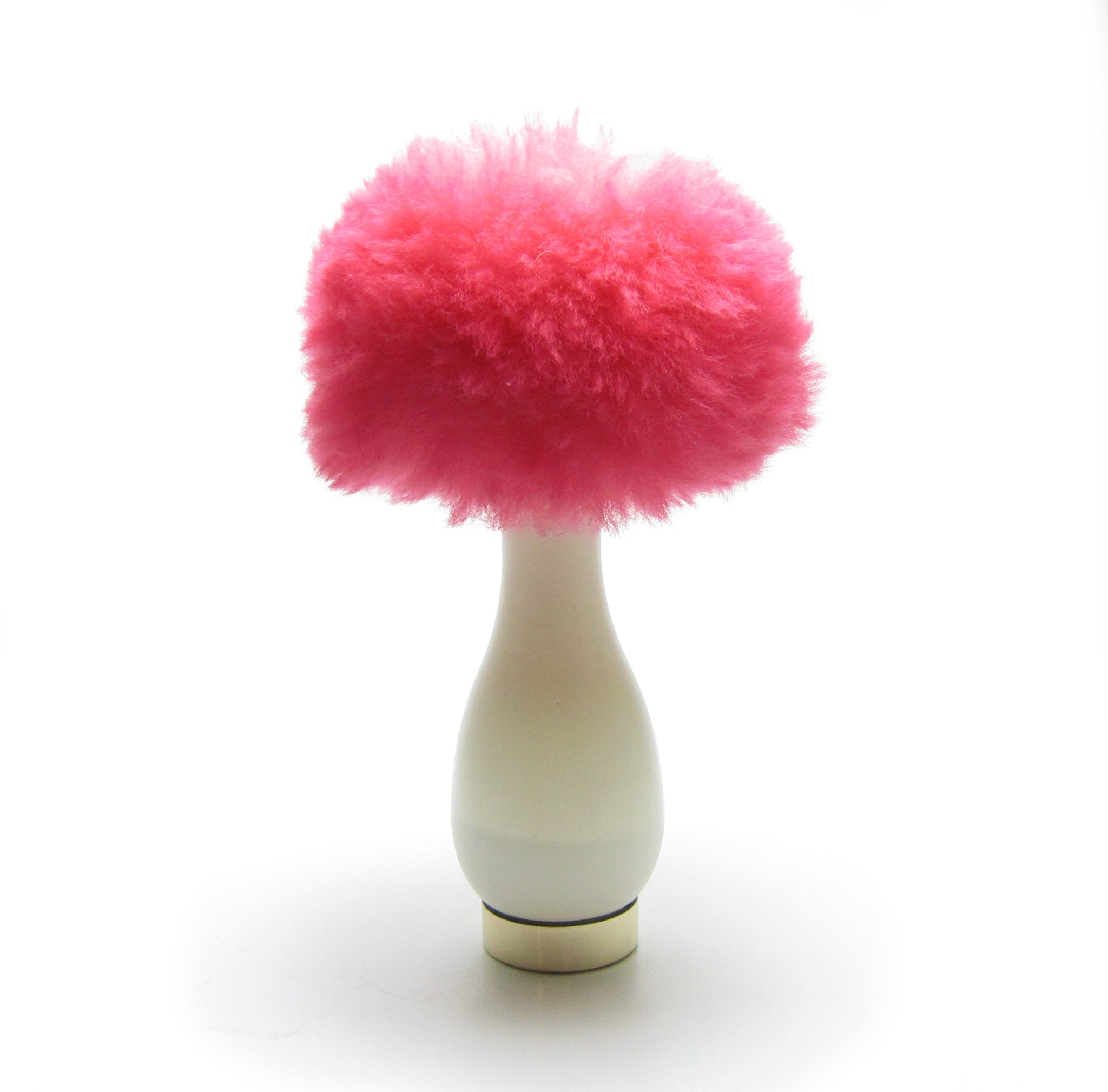 Avon Fluff Puff Powder Perfume Container with White Handle Brown Eyed