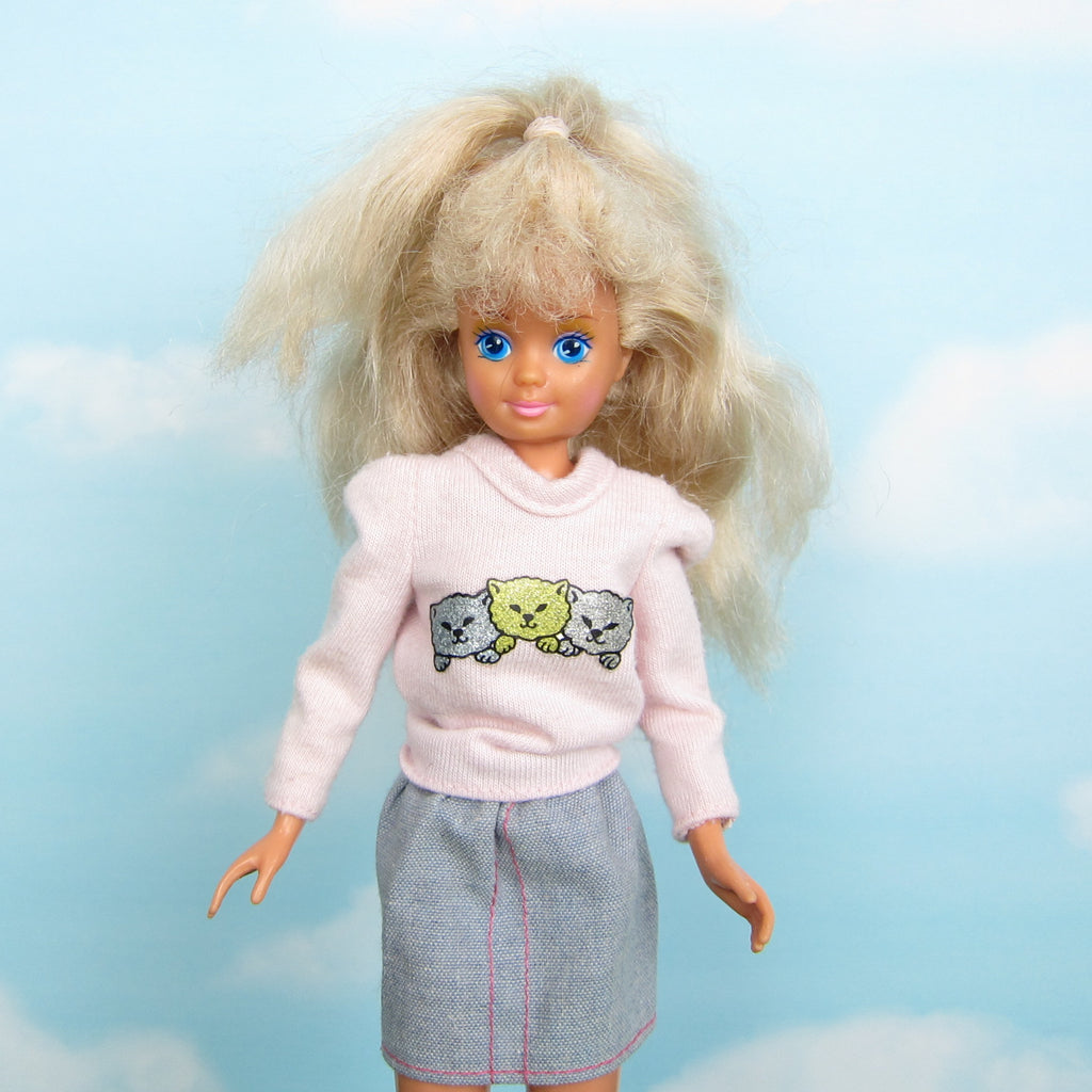 Denim Fun Skipper Vintage 1989 Barbie Doll