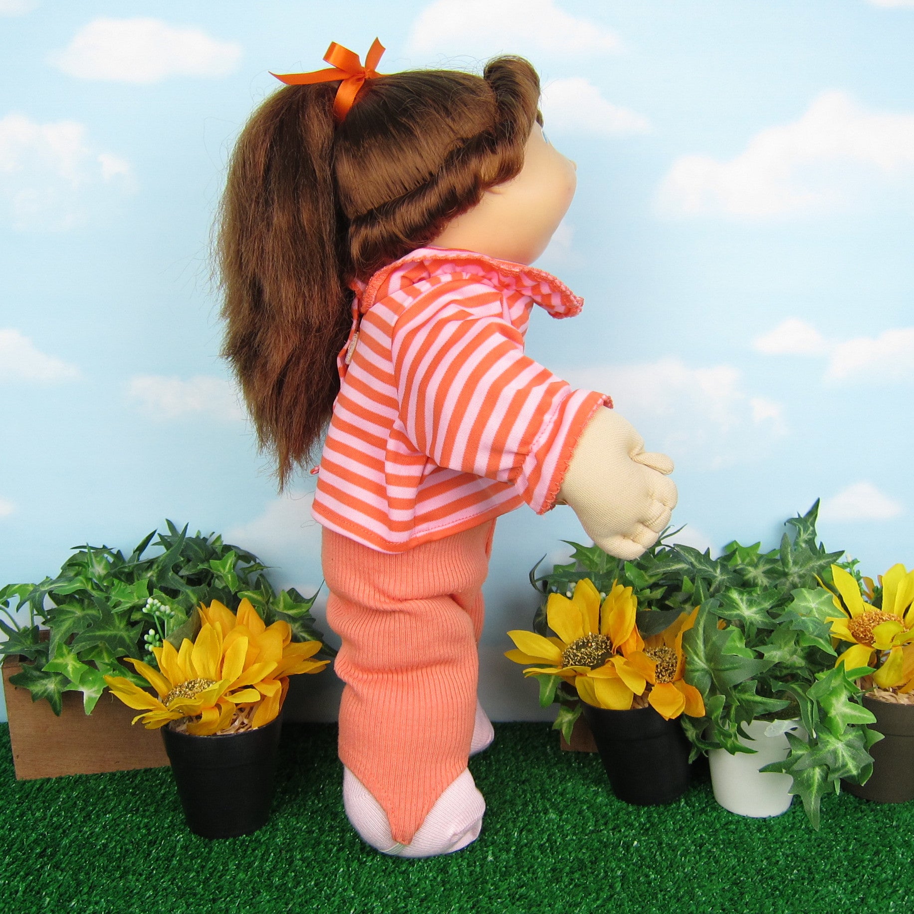 Cabbage Patch Kids Cornsilk Doll Girl Red or Brown Hair Blue