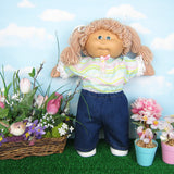 Handmade classic blue jeans for 16" Cabbage Patch Kids dolls