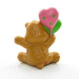 Tenderheart Bear Holding Heart-Shaped Balloons vintage Care Bears miniature figurine