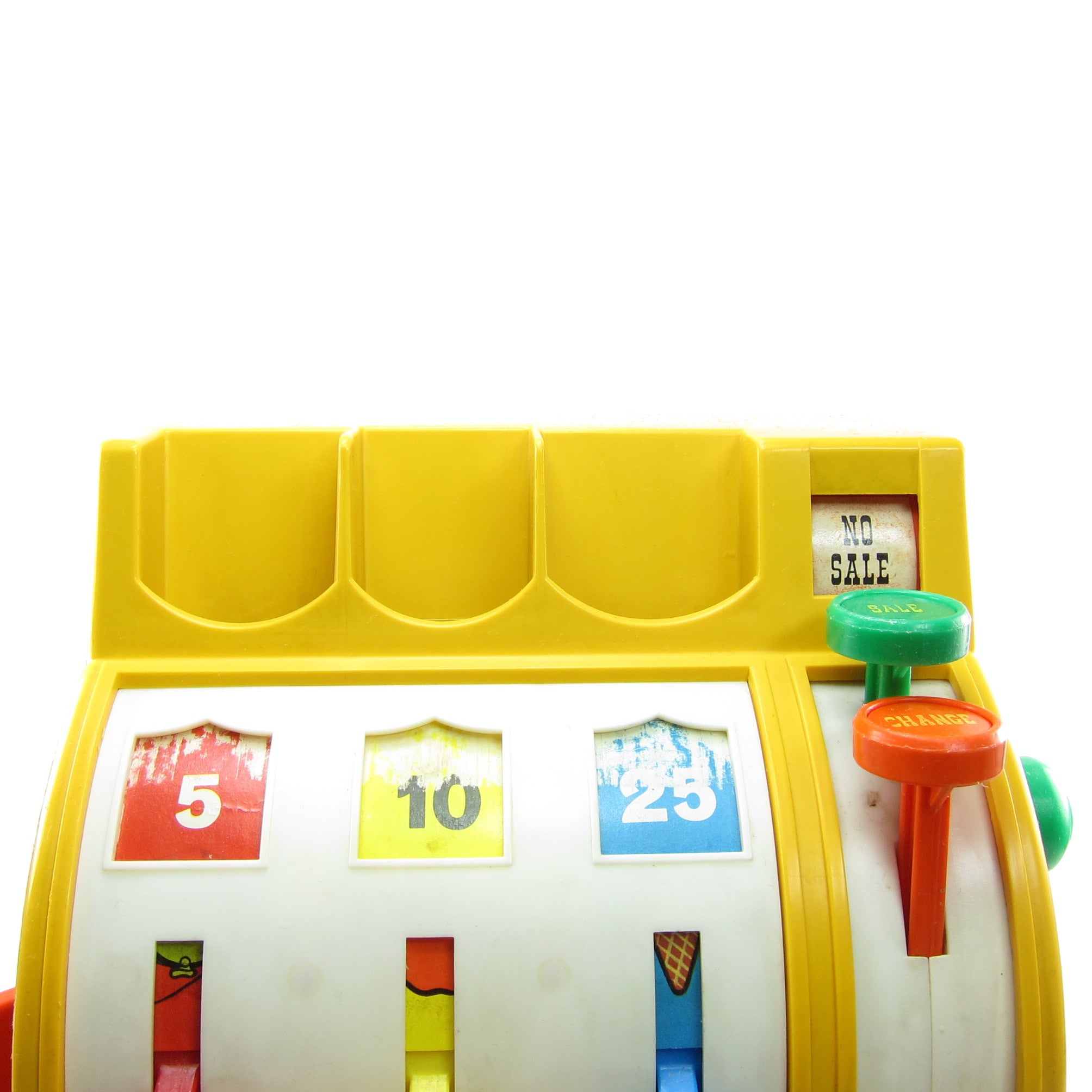 Cash Register Toy Vintage 1974 Fisher Price Brown Eyed Rose