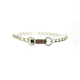 Gold charm bracelet for Strawberry Shortcake enamel charms