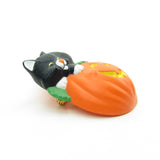Hallmark Halloween pin black cat on pumpkin