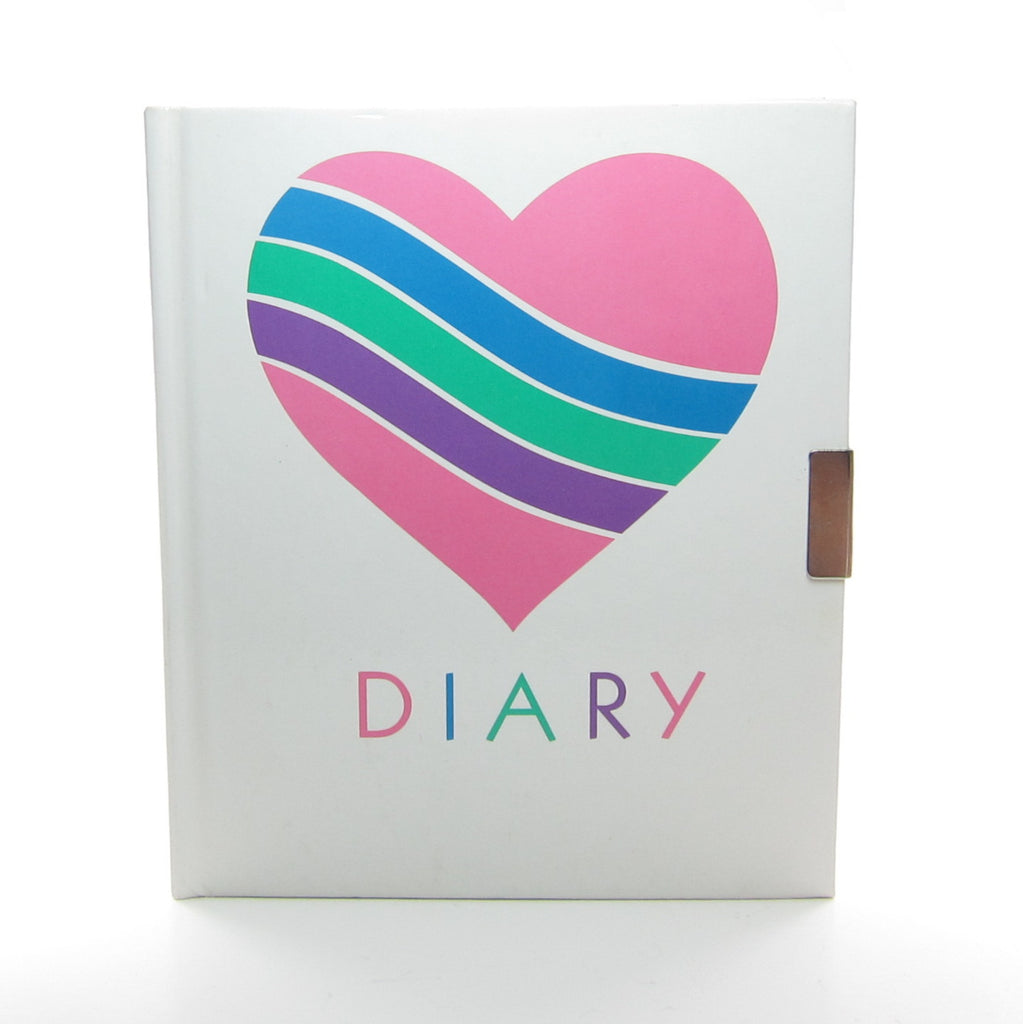 Hallmark Locking Diary Vintage 1986 with Pink Lined Pages, Combination Lock