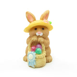 Blue Ribbon Bunny with Easter basket and eggs