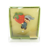 Pixie boy with strawberry vintage Hallmark lapel pin