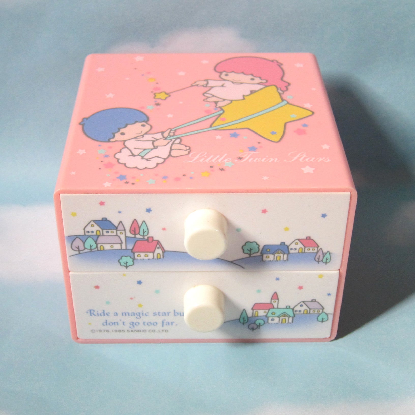 Vintage Little Twin Stars 2 Drawer trinket box