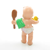Magic Diaper Babies figurine with rubber ducky, towel and bath brush
