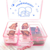 Little Twin Stars case with four rubber ink stamps