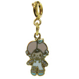 Strawberry Shortcake gold enamel charm for charm bracelet