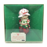Berry Merry Christmas Strawberry Shortcake tree ornament with scratched plastic front