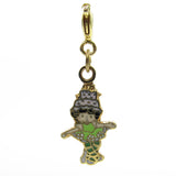 Lime Chiffon gold enamel Strawberry Shortcake charm for charm bracelet