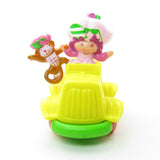 Raspberry Tart Riding in a Car with Rhubarb miniature figurine