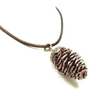 Brown Pine Cone Necklace