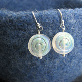 Moon Earrings Sterling Silver Spiral Moon Beads