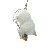 White owl with eye chart Hallmark 1987 Keepsake Ornament
