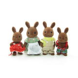 Wildwood Brown Rabbit family mother, father, brother, sister