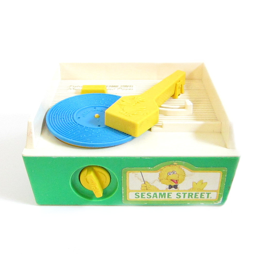 Record Player Toy 1984 Sesame Street Vintage Fisher-Price Wind-Up Music Box