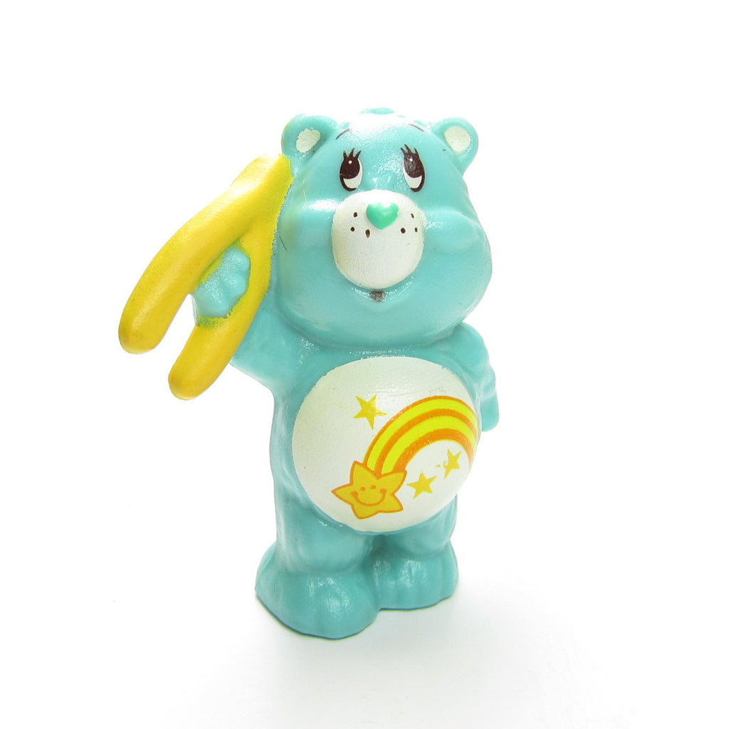 Wish Bear Holding a Wishbone Vintage Care Bears Miniature Figurine