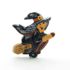 Hallmark Halloween witch on broomstick lapel pin