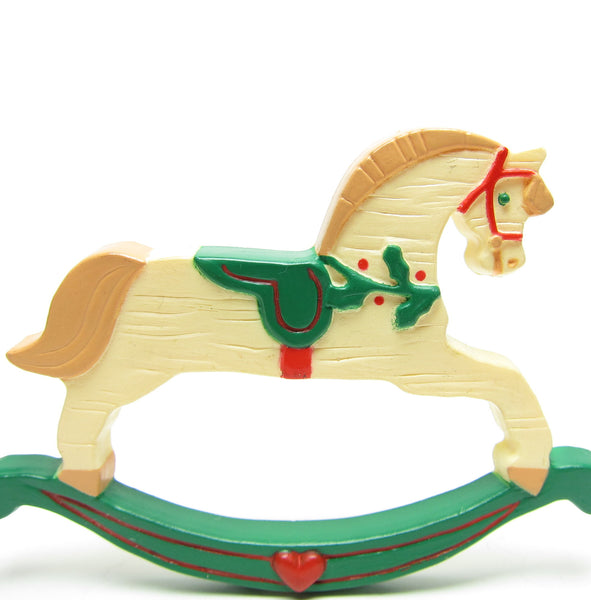 Rocking Horse Pin Vintage 1989 Hallmark Christmas Lapel | Brown Eyed Rose