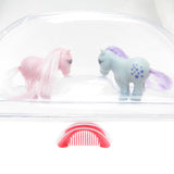 Miniature Blue Belle & Cotton Candy World's Smallest My Little Pony Retro Toy Set