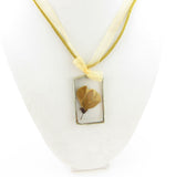 Yellow and Gold Botanical Flower Necklace
